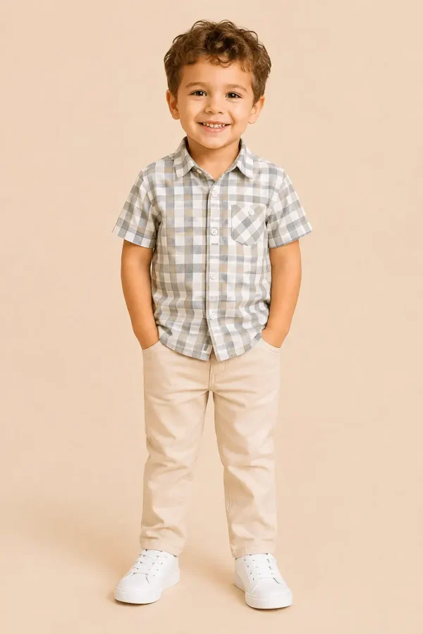 Classic Check Boys Casual Set